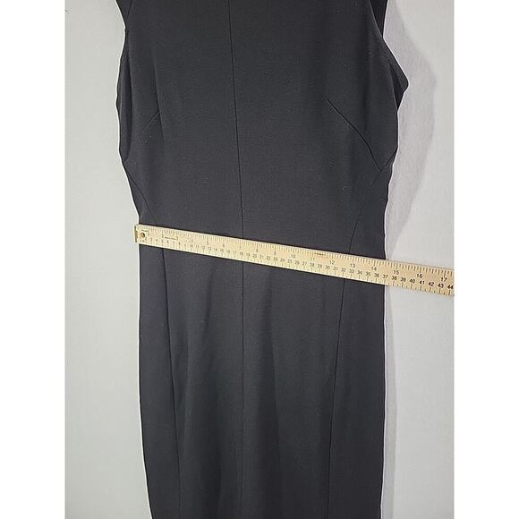 M.M. LAFLEUR Katie Dress Black Sleeveless Size 10 Sheath Crew Neck Work Office - Picture 13 of 15